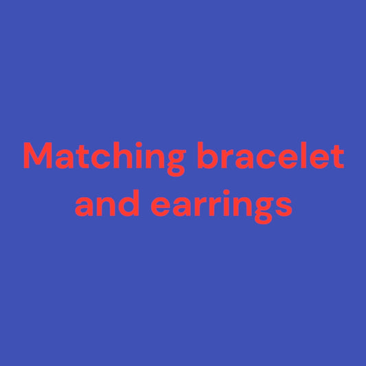 Matching bracelet and earrings